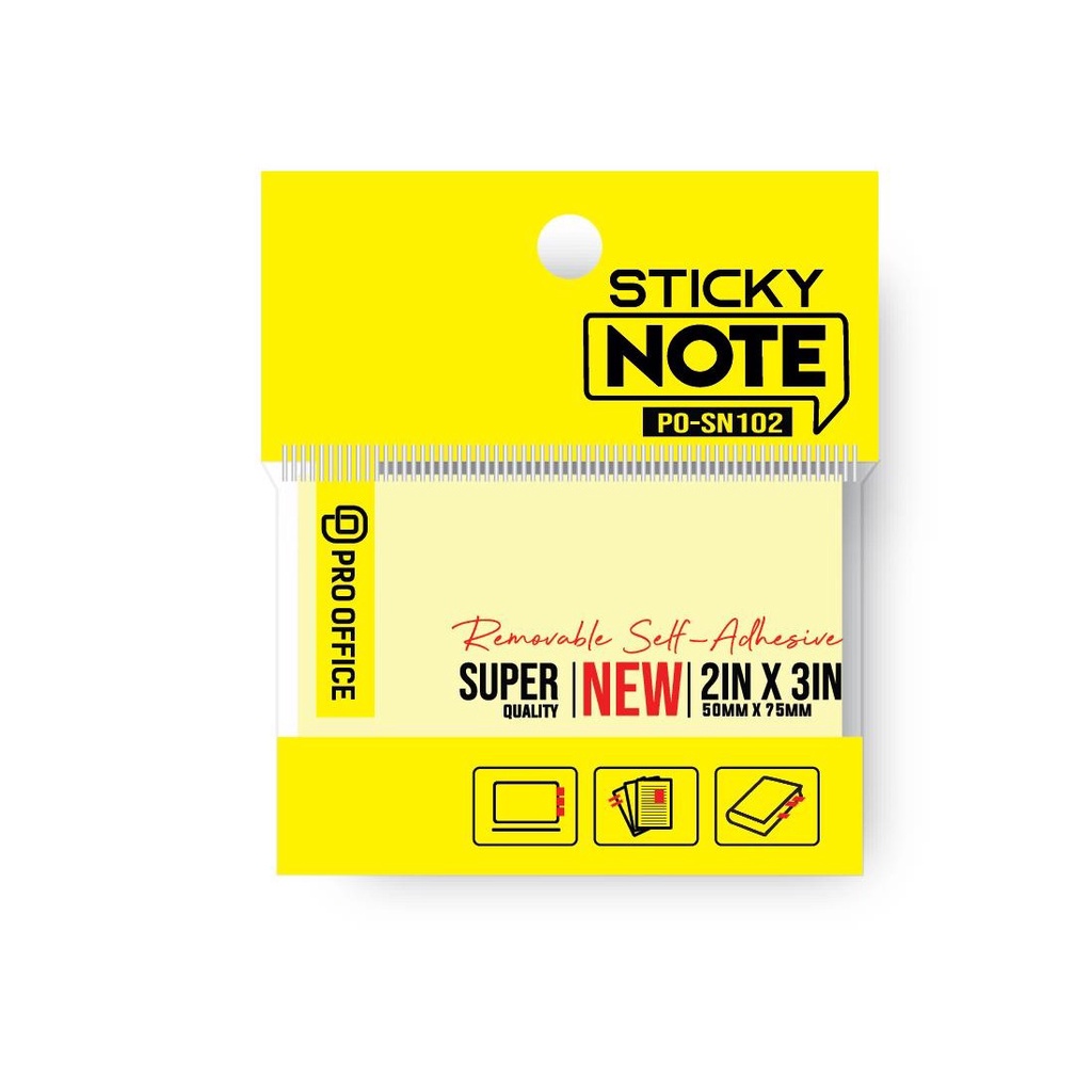 Giấy Note vàng 3x2 văn phòng, trường học PO_SN102