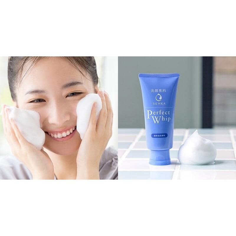 [Hàng Chính Hãng] Sữa rửa mặt Shiseido Senka Perfect Whip- Màu xanh