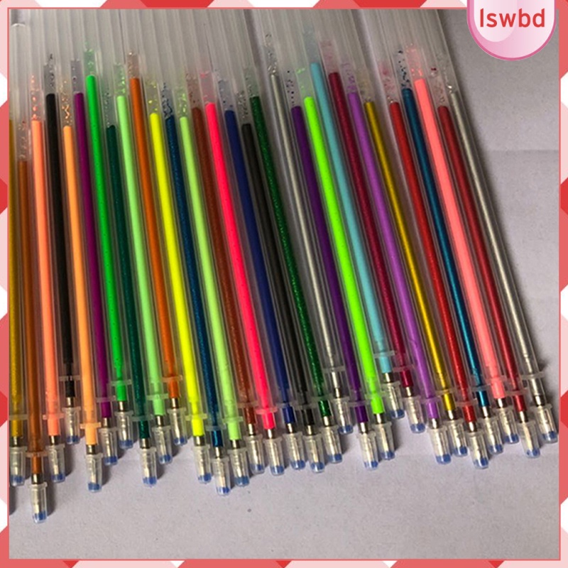 60/100 Colors Gel Pen Refills - Fluorescence Neon Pen Ink Refills for Adult Coloring Books, Scrapbooking, Drawing , DIY Painting