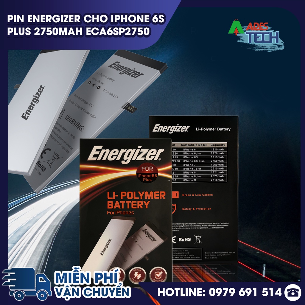 Pin Energizer cho iPhone 6s Plus 2750mAh ECA6SP2750 - BẢO HÀNH 12 THÁNG