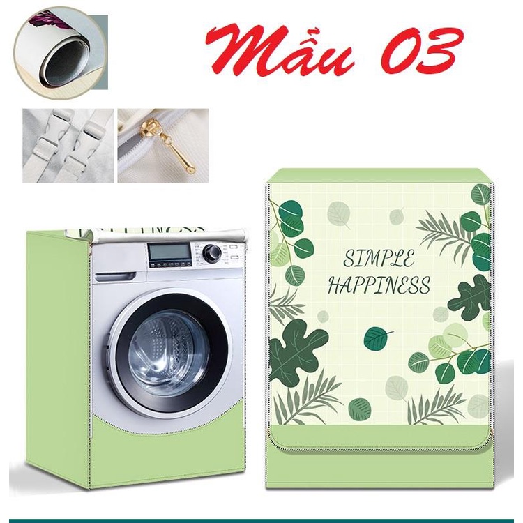 Vỏ bọc máy giặt cửa trước, lồng ngang, áo trùm vải bạt siêu bền chống mưa nắng