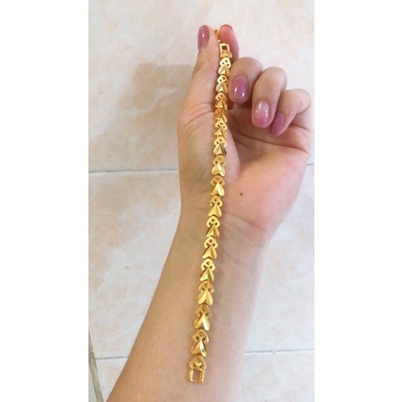 lắc tay nữ mạ vàng lăc tay kiểu hình trái tim xinh xắn