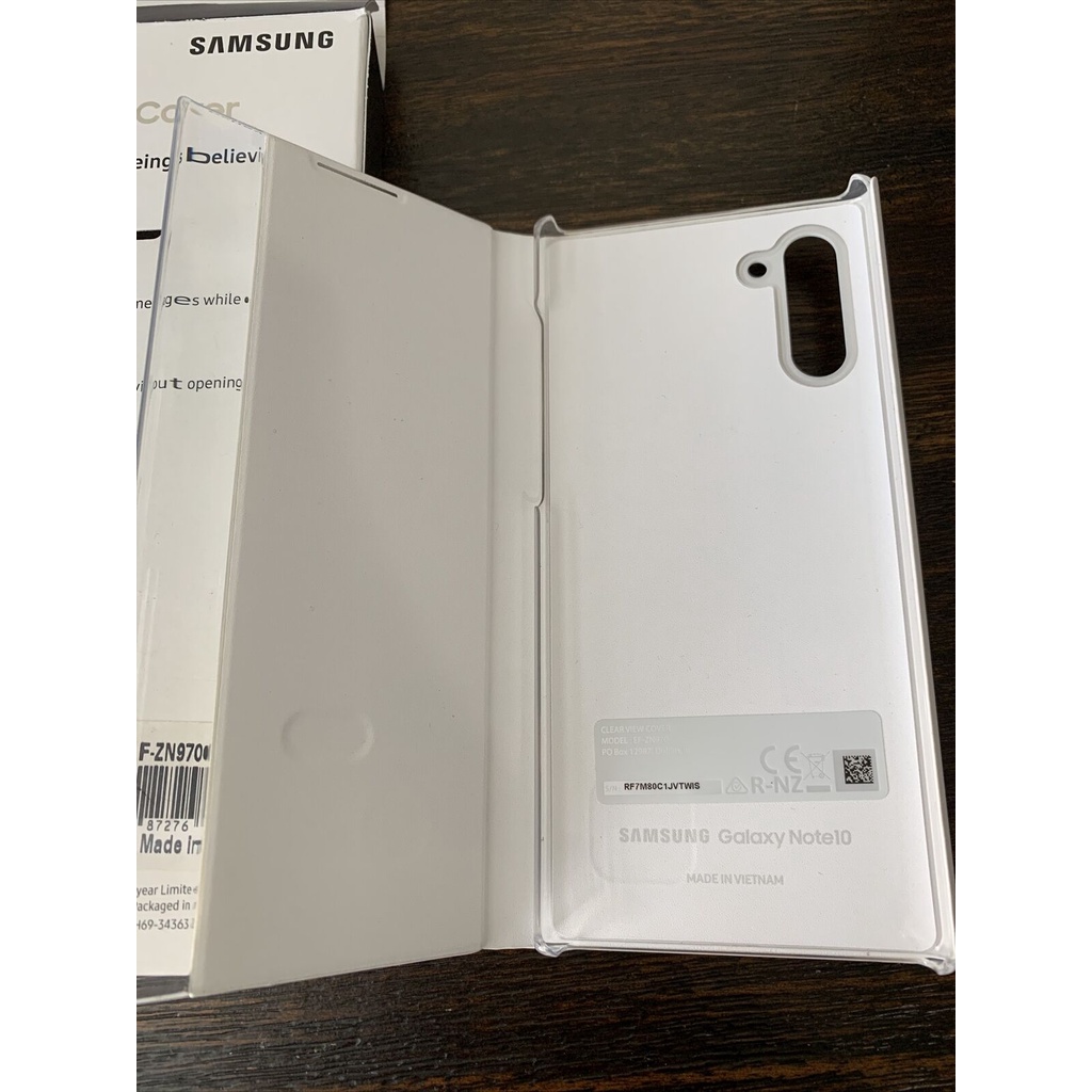 Bao da Clear View Samsung Note10 +Plus, Note 10 Chính hãng Samsung - New 100% - 2 màu Đen Trắng