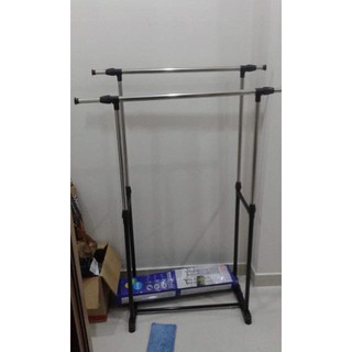 Giàn phơi quần áo inox 2 tầng