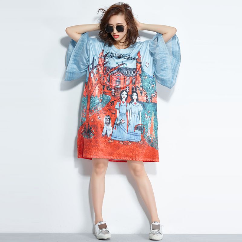 Order đầm suông tay bồng