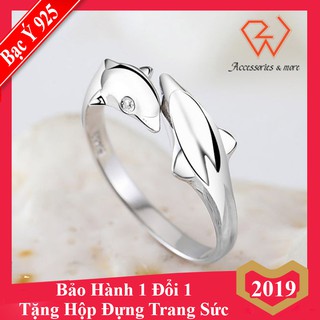 Nhẫn Bạc Nữ Cá Heo Siêu Dễ Thương W2_CAHEO_NHAN