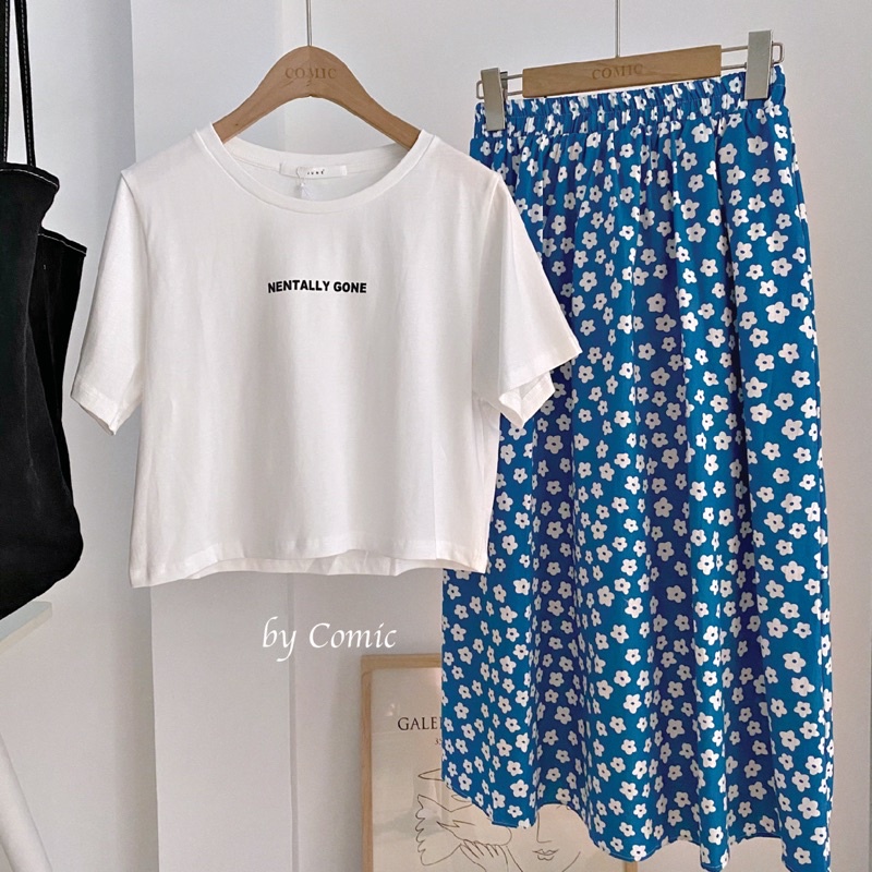 [Mã SKAMCLU7 giảm 10% tối đa 50K đơn 0Đ] Chân váy hoa - Áo thun giấy Comic | BigBuy360 - bigbuy360.vn