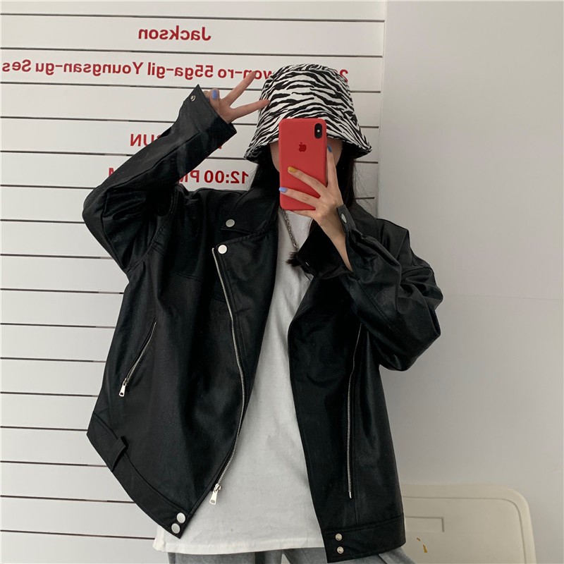 [SẴN] MÃ AK014_ÁO KHOÁC DA NỮ OVERSIZE CHẤT MỀM DÁNG RỘNG THỜI TRANG THU ĐÔNG ULZZANG HÀN QUỐC 2020 | BigBuy360 - bigbuy360.vn