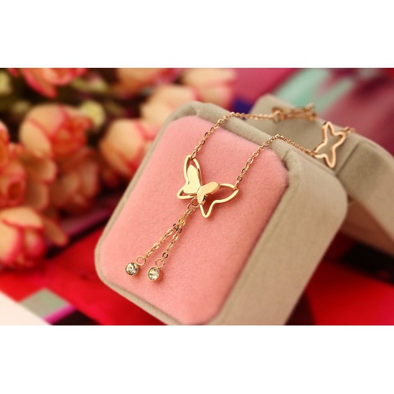 Lắc chân titan bướm - không đen - không phai màu TT556 | BigBuy360 - bigbuy360.vn