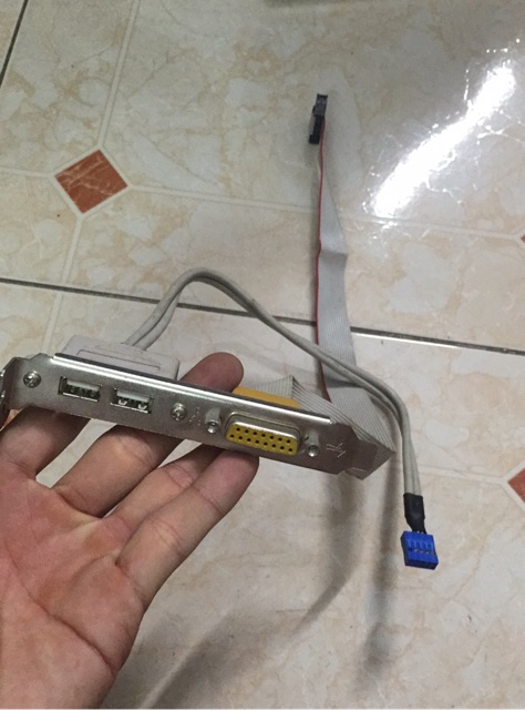 Backpanel chia ra 2 cổng usb từ usb mainboard
