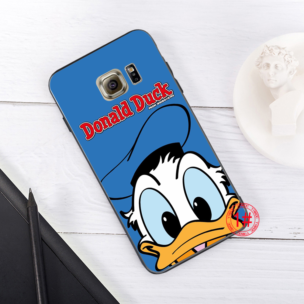 Ốp điện thoại mềm hình 45U Disney Vịt Donald cho Samsung S7 Edge S8 S9 S10 Plus Plus S10E