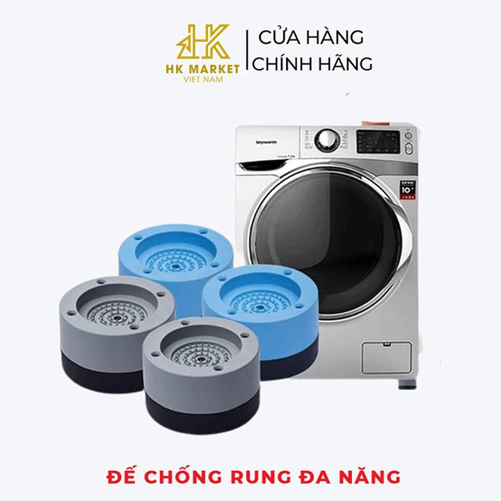 Bộ 4 Chân Kê Máy Giặt Tủ Lạnh Chống Rung, Chống Trượt, Chống Xước Sàn