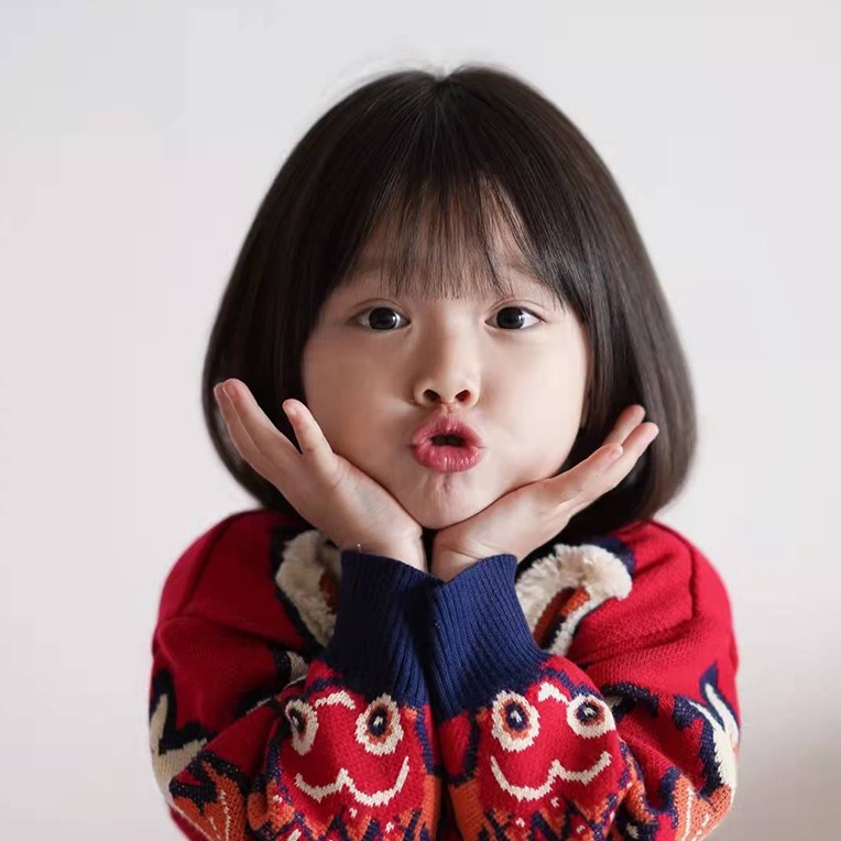 Bộ Tóc Giả Ngắn Có Khóa Cài Dễ Thương Dành Cho Bé Gái