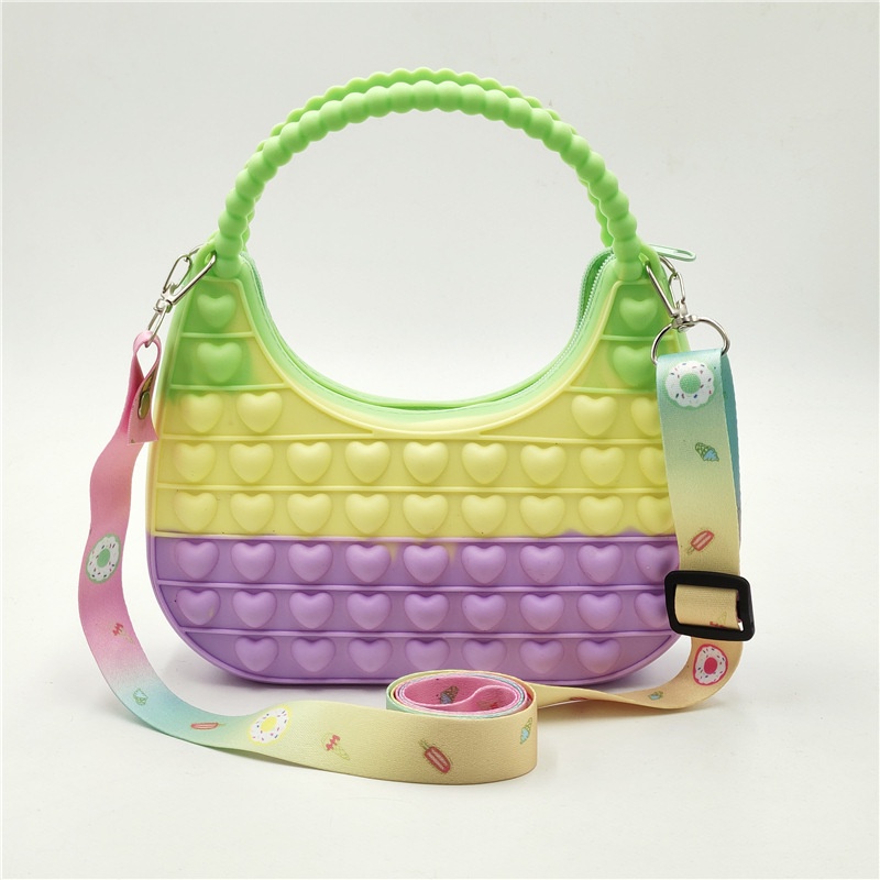 Túi Xách Tay Màu Cầu Vồng Xinh Xắn Dành Cho Bé