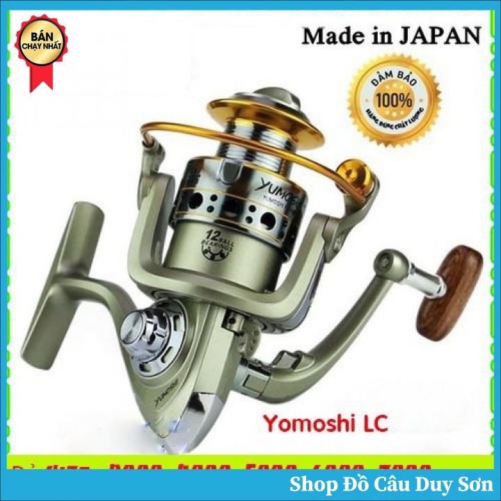Máy Câu Cá Yomosi LC, Đủ size ; 3000, 4000, 5000, 6000, 7000, Máy câu Cá penn Full Kim Loại