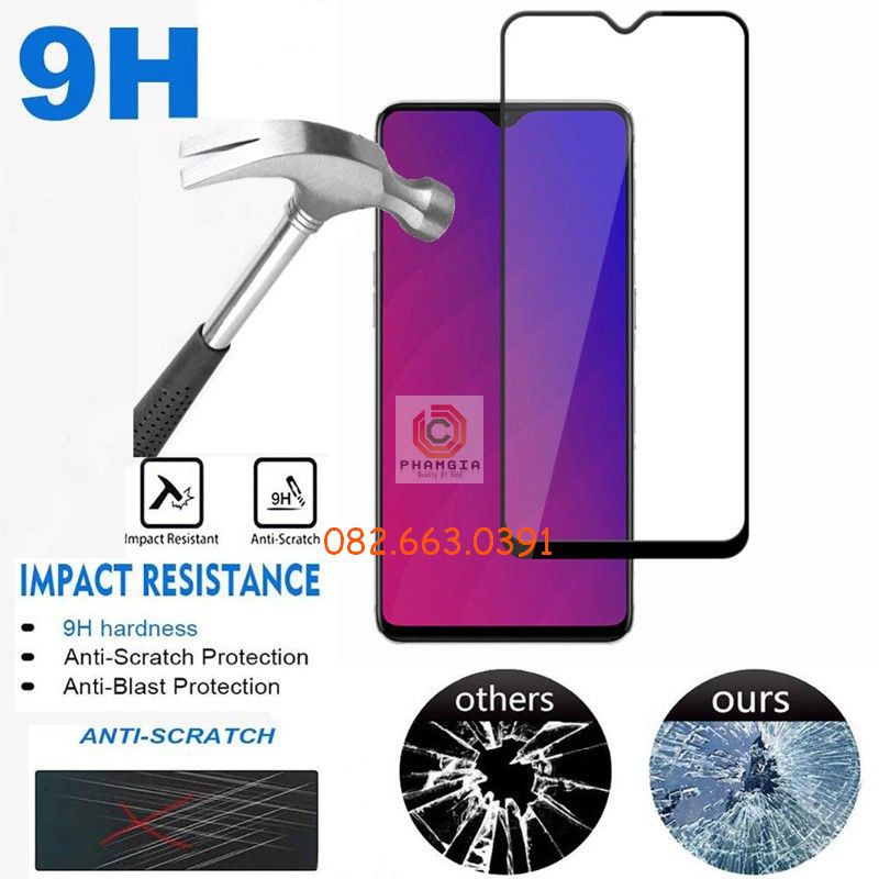 Kính cường lực Oppo A9/A9x 2018 full màn hình 9H bền chuẩn