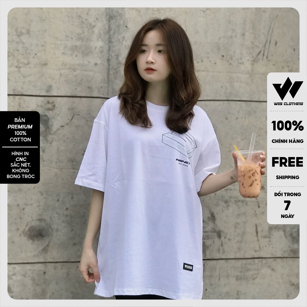 Áo thun tay lỡ unisex form rộng WIIS phông oversize cotton 65% 3D nam nữ ulzzang