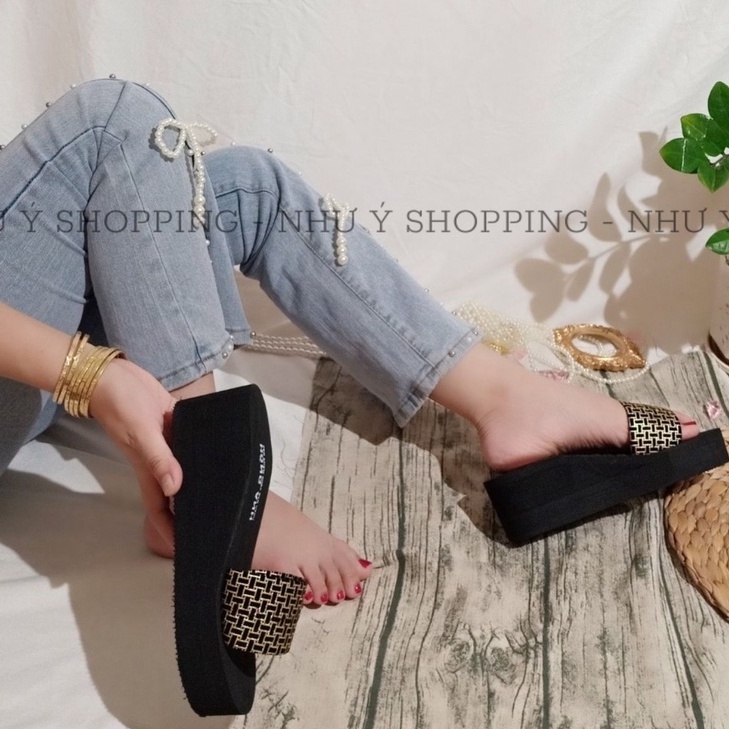 Dép xuồng nữ 5cm êm mềm nhẹ kiểu dáng sang chảnh quai bản ngang hình chụp thật-dép x.ngang