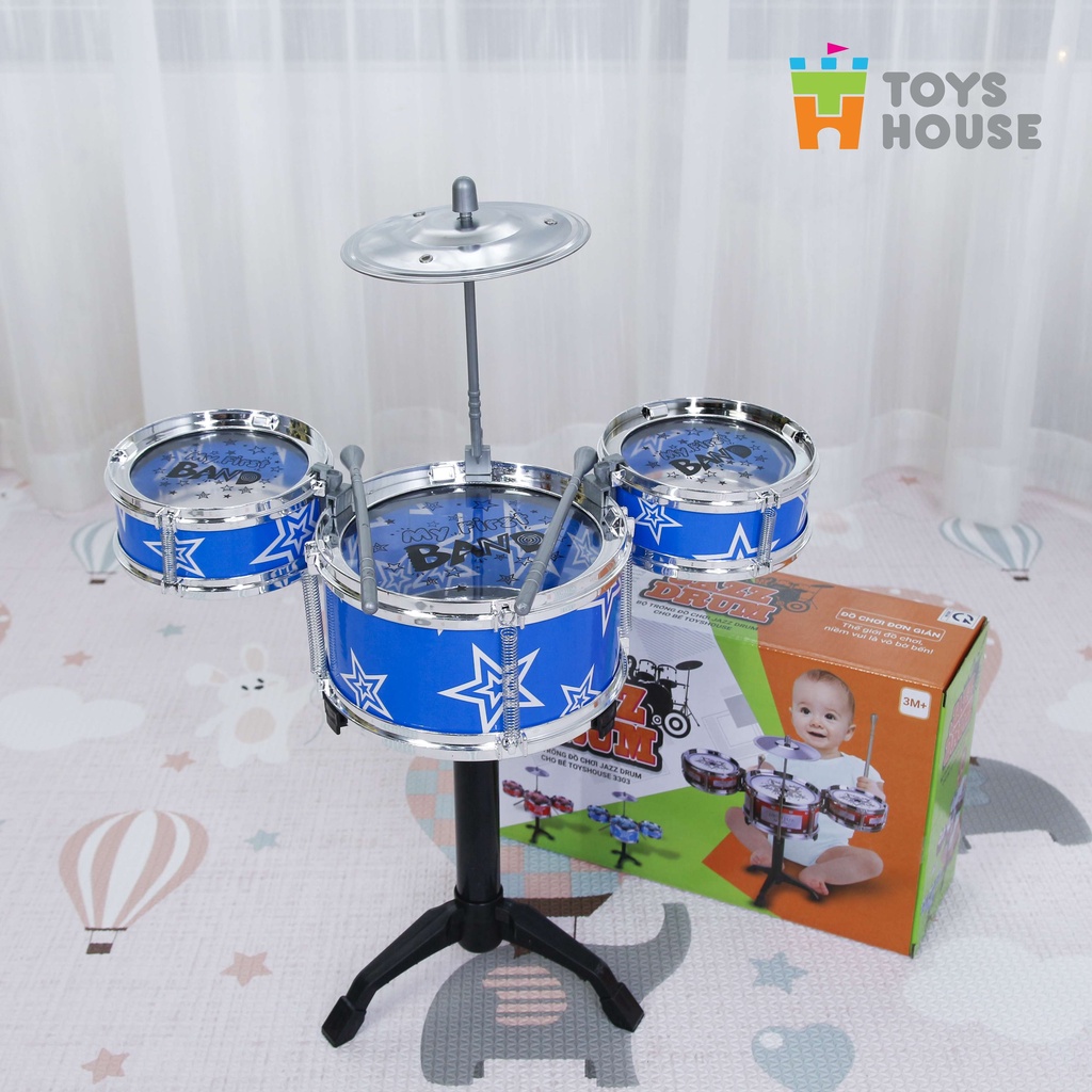 Bộ Trống đồ chơi cho bé Jazz Drum Toys house Đồ chơi âm nhạc