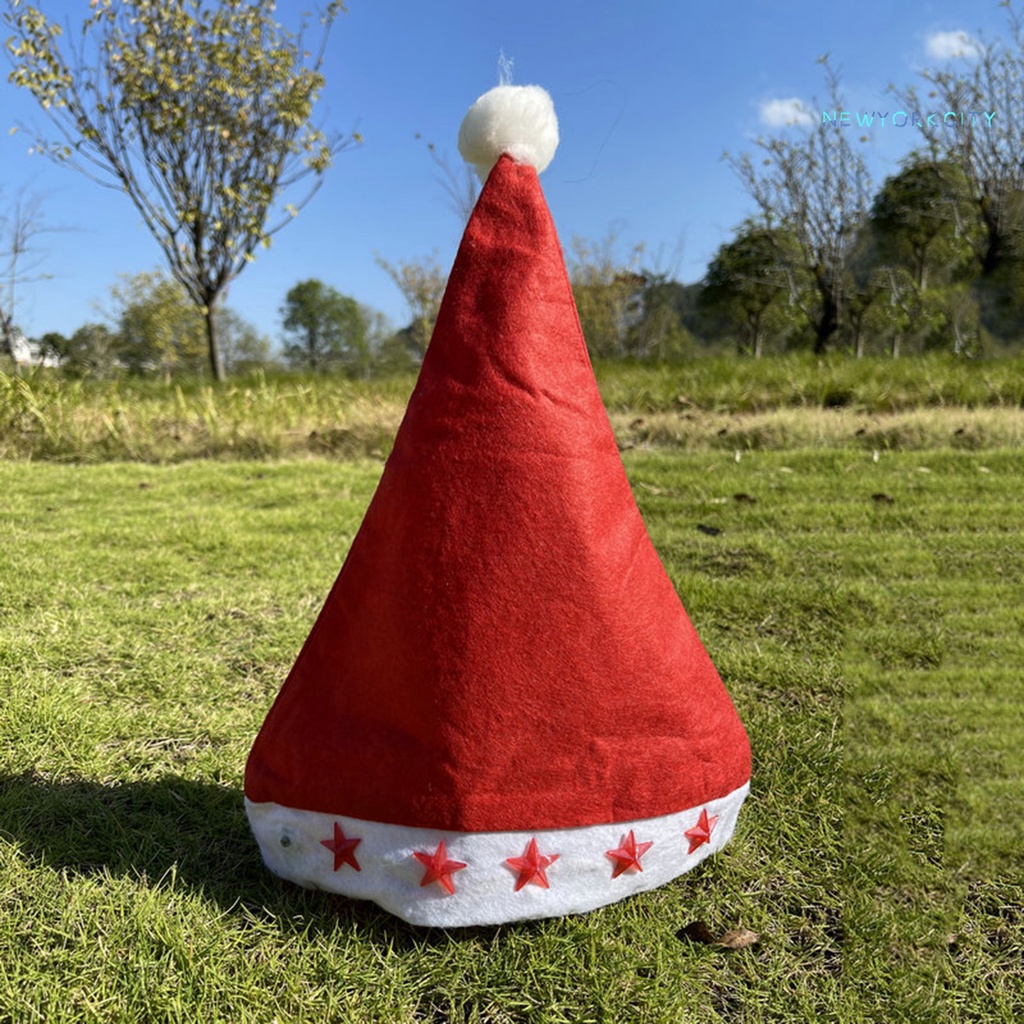 Mũ Giáng Sinh Màu Dạ Quang Thiết Kế Sáng Tạo Không Phai Tiện Dụng
