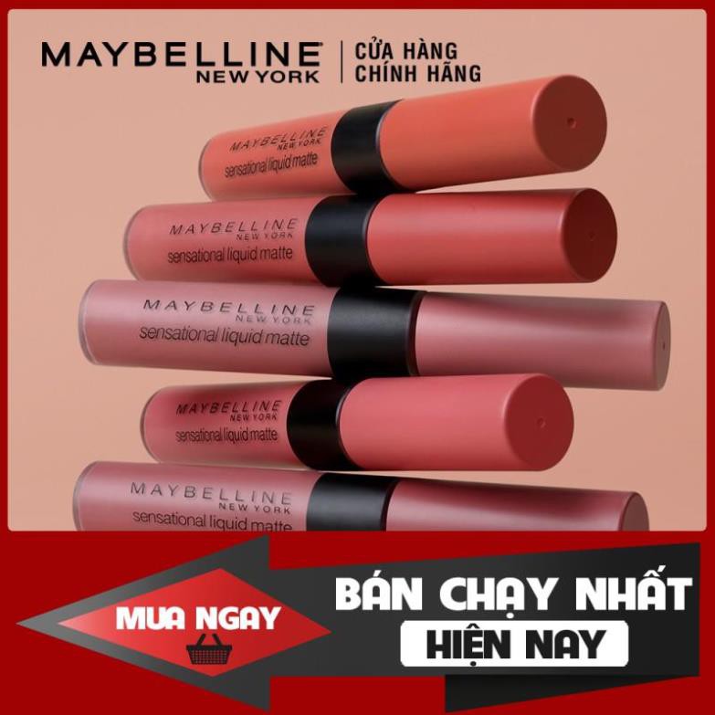 HQHQ17 Son Kem Lì Nhẹ Môi Phiên Bản Tông Đất Maybelline New York Sensational The Nudes 7ml