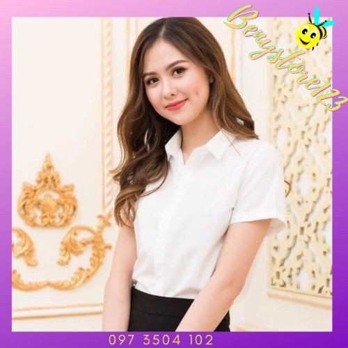 Áo Sơ Mi Cộc Tay Nữ Đẹp 💖𝑭𝑹𝑬𝑬𝑺𝑯𝑰𝑷💖 ÁO T-SHIRT CÔNG SỞ NỮ