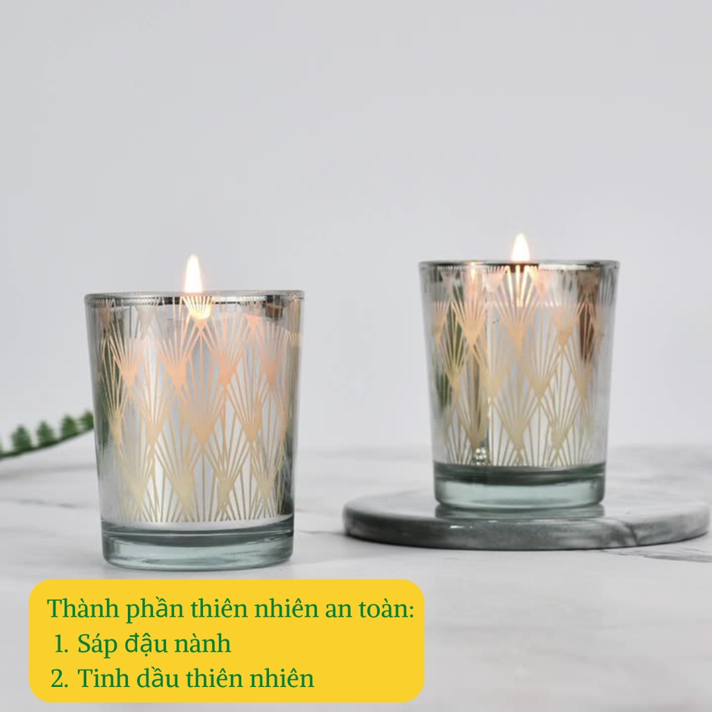 Nến Thơm Phòng Candle Cup Set Nến Thơm Tinh Dầu Thiên Nhiên Rẻ Khử Mùi Thơm Nhà Deluxe 50G NEN21