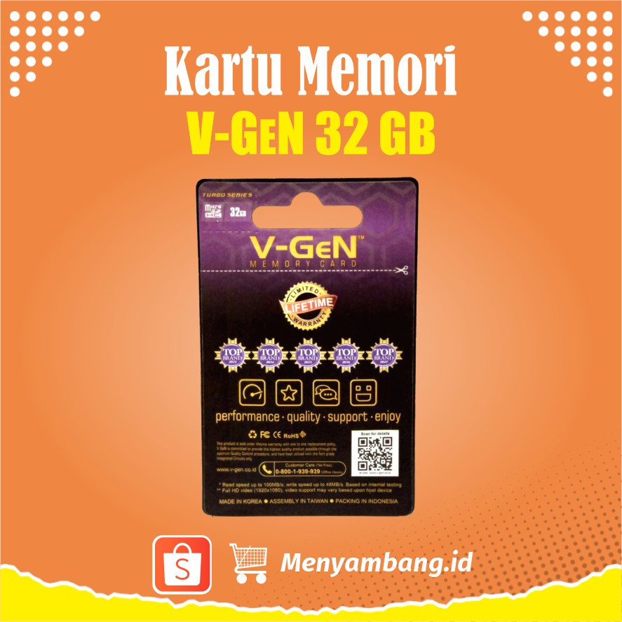 Thẻ Nhớ 40210 | Mmc-vgen 32gb C10 | 32gb Class 10 Tốc Độ 100mb / S V-gen | BigBuy360 - bigbuy360.vn