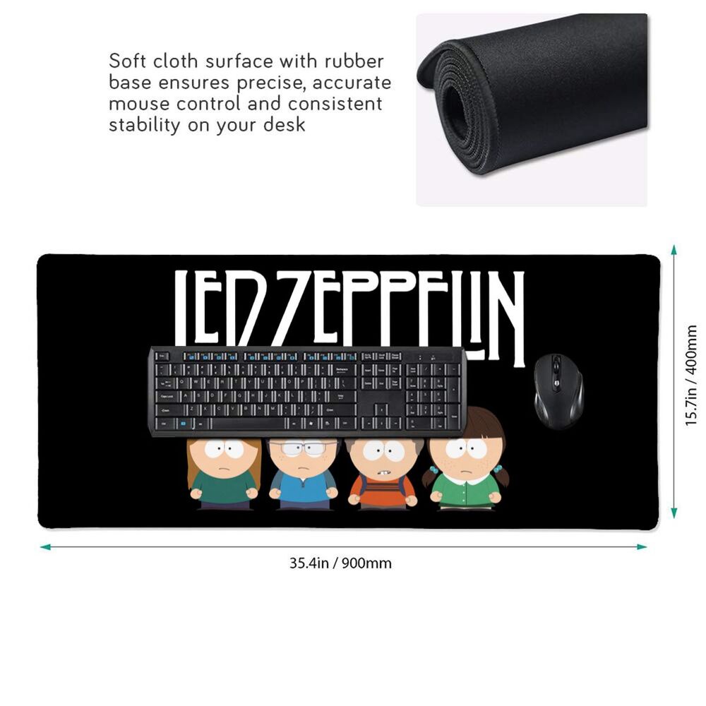 Led Zeppelin South Park Gaming Mouse Pad Non-Slip Mousepads for Laptop Computer PC