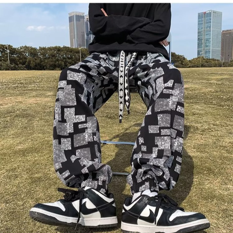 Quần Thể Thao Dáng Rộng Sọc Ca Rô Thời Trang Hàn Quốc Trẻ Trung