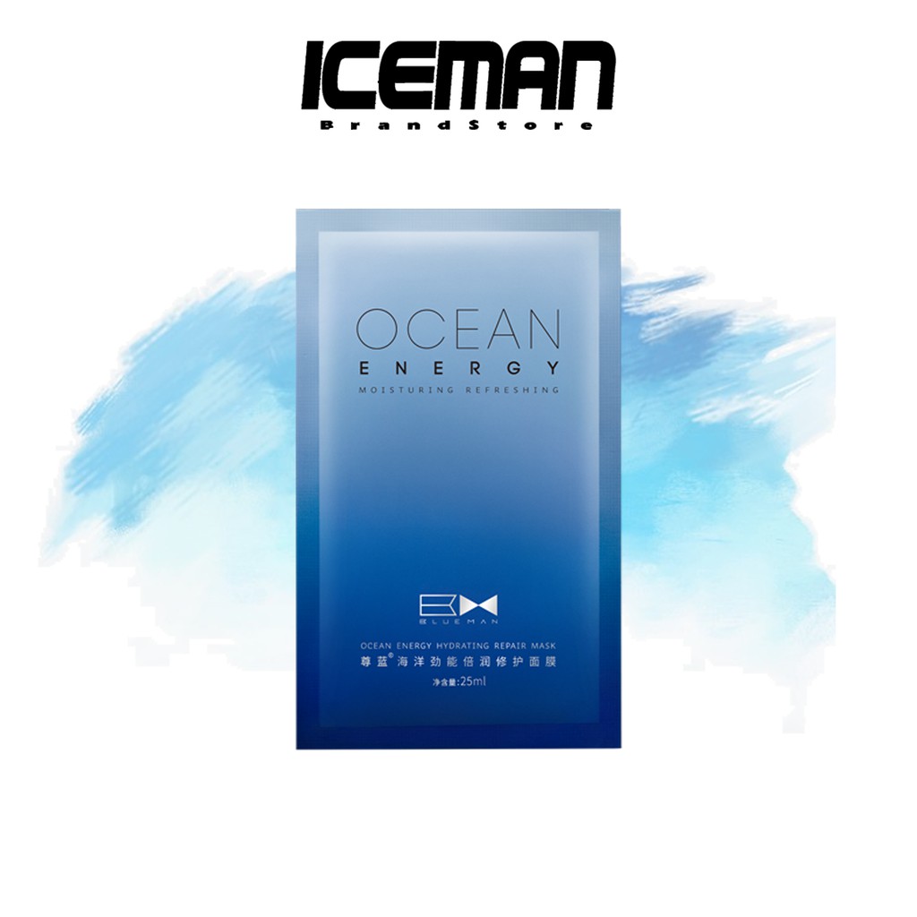 Mặt Nạ Dưỡng Ầm Da Cho Nam Ocean BLUEMAN Se Khít Lỗ Chân Lông 1 miếng ZL15020550M