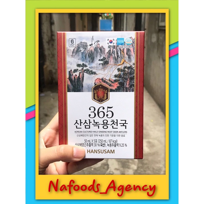 [Tách bán lẻ] Nước hồng sâm 6 năm tuổi - Hồng sâm 365 gói 50ml
