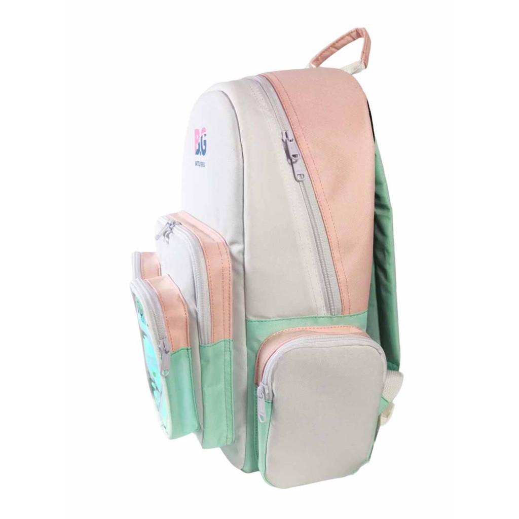 Balo đi học BATTLE ER B.G mẫu x003 Hologram pink Unisex Streetwear Backpack