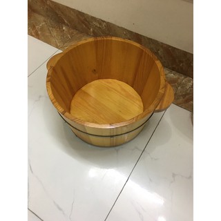 Chậu gỗ ngâm chân có hạt massage