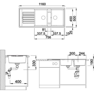 Chậu Rửa Bát Blancozia 8s Anthracite