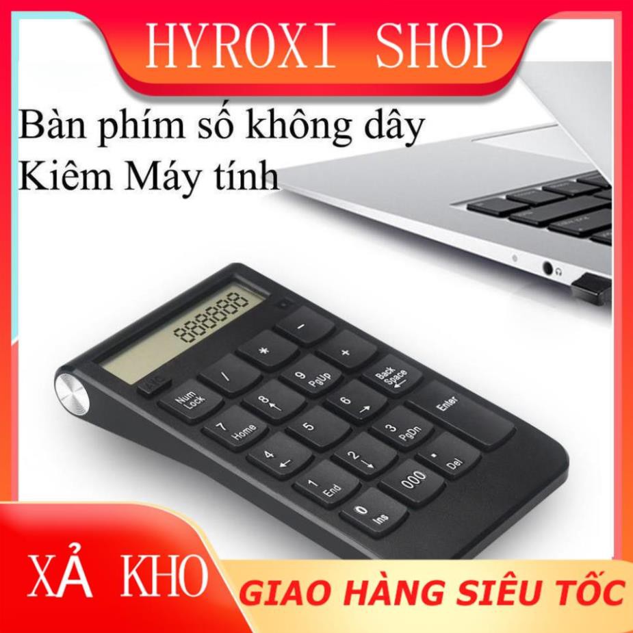 Bàn phím số rời không dây kiêm máy tính 2 chức năng cho máy tính, Laptop có thể sạc lại mã NMD535 HYROXISHOP