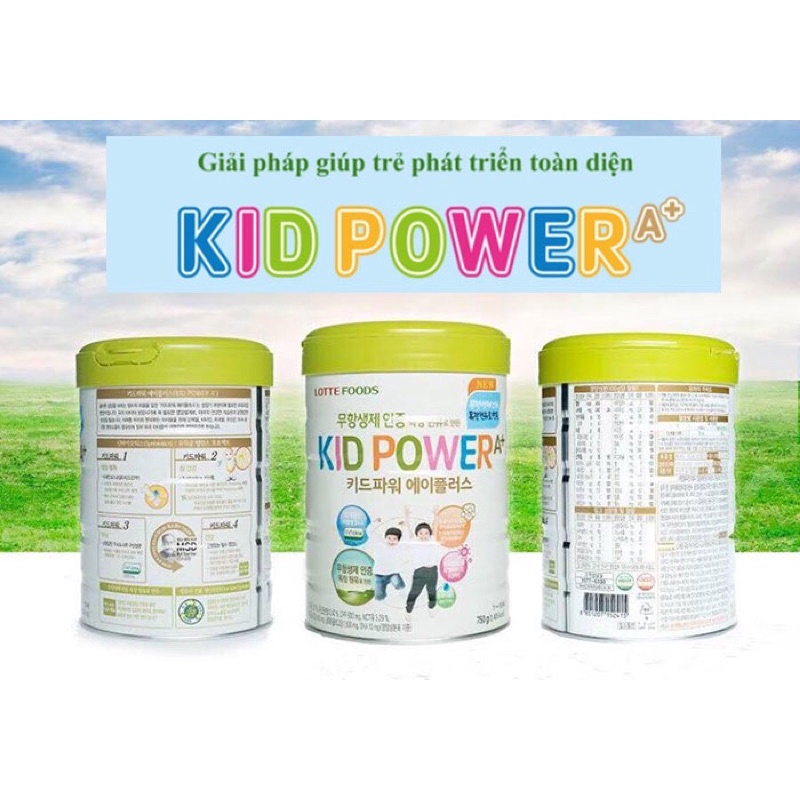 [Q. Gò Vấp] [DATE 4/2023] Sữa KID POWER A+ Bò - Dê (Hàn Quốc) hộp 750g giúp bé tăng chiều cao, hệ tiêu hoá khoẻ mạnh