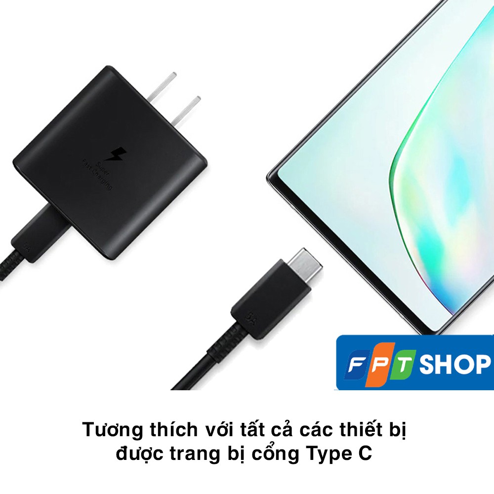 Cáp sạc nhanh 2 đầu Type C 5A chính hãng Samsung – Cáp truyền dữ liệu Samsung