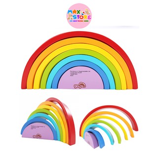 Trò Chơi Sáng Tạo - Xếp Hình Cầu Vồng Bằng Gỗ