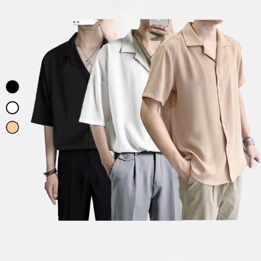 Áo Sơ Mi Cổ Vest Chất Liệu Lụa nến Mềm mịn Phong Cách Hàn Quốc - SM21