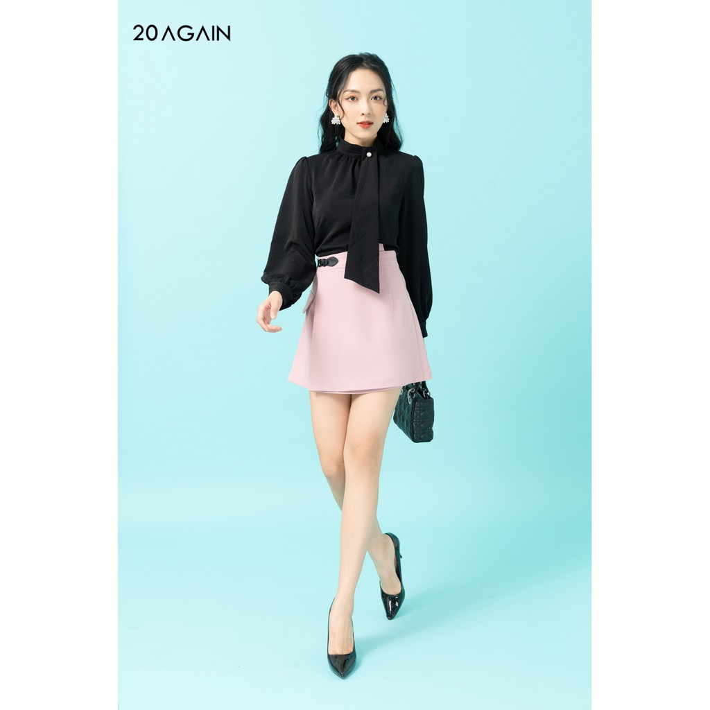 [Mã WABR20A30 giảm 10% đơn 99K] Áo sơ mi nữ công sở cổ cao 20AGAIN ASA1794