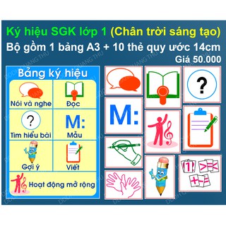 [Đồ dùng dạy học] Bộ ký hiệu sách Chân trời Sáng tạo