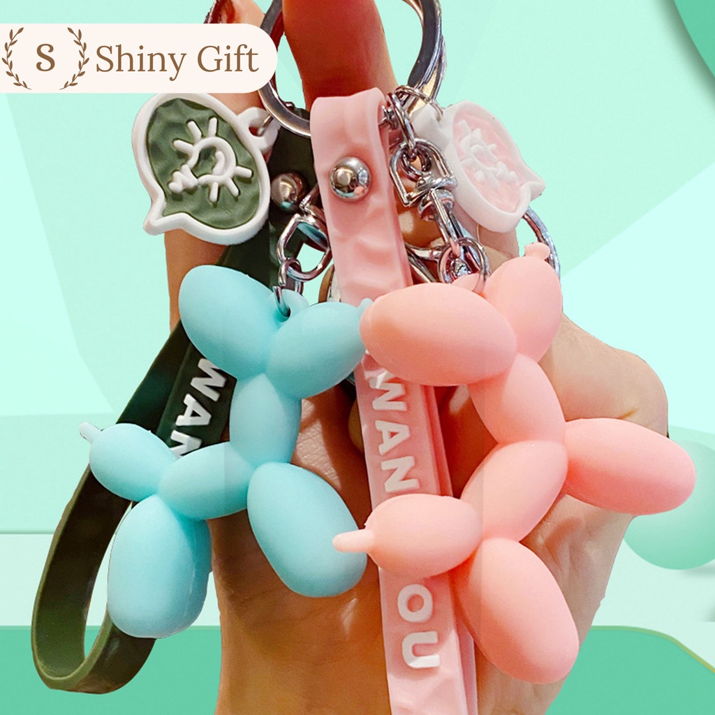 Móc khóa siêu cute hot trend chó bong bóng đủ màu sắc