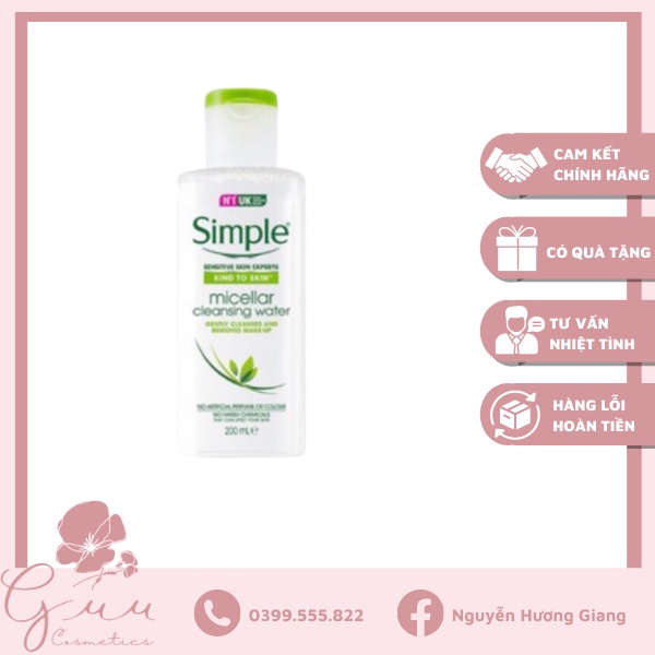 Nước tẩy trang Simple - Guu