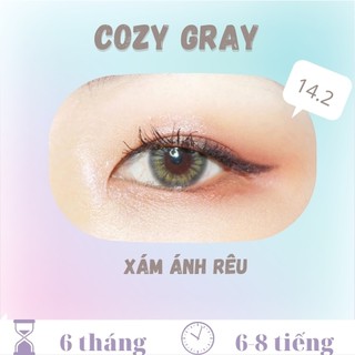 Kính áo tròng xám phối nâu vàng - COZY GRAY - lens cận Hàn Quốc