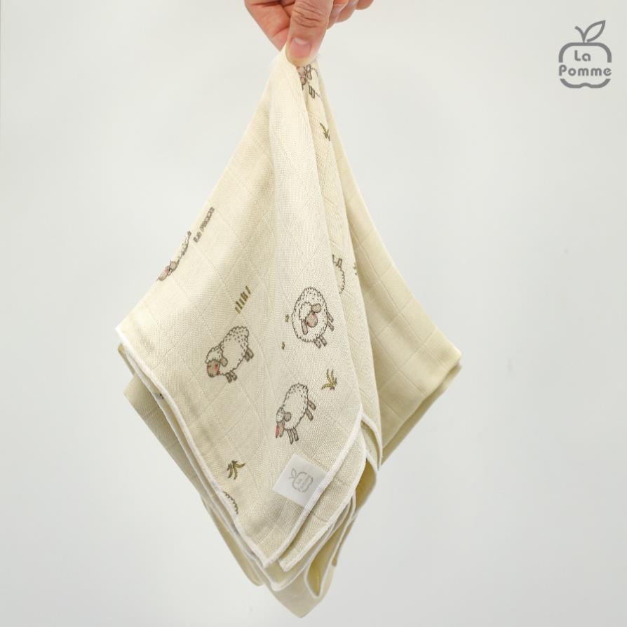 K002 Set 2 Khăn La pomme ,khăn sợi tre cho bé 75x75cm