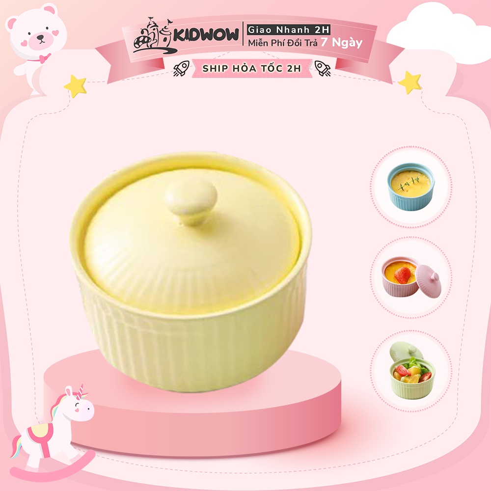Bát Sứ Ăn Rặm Ramenkin Có Nắp Đậy Cho Bé