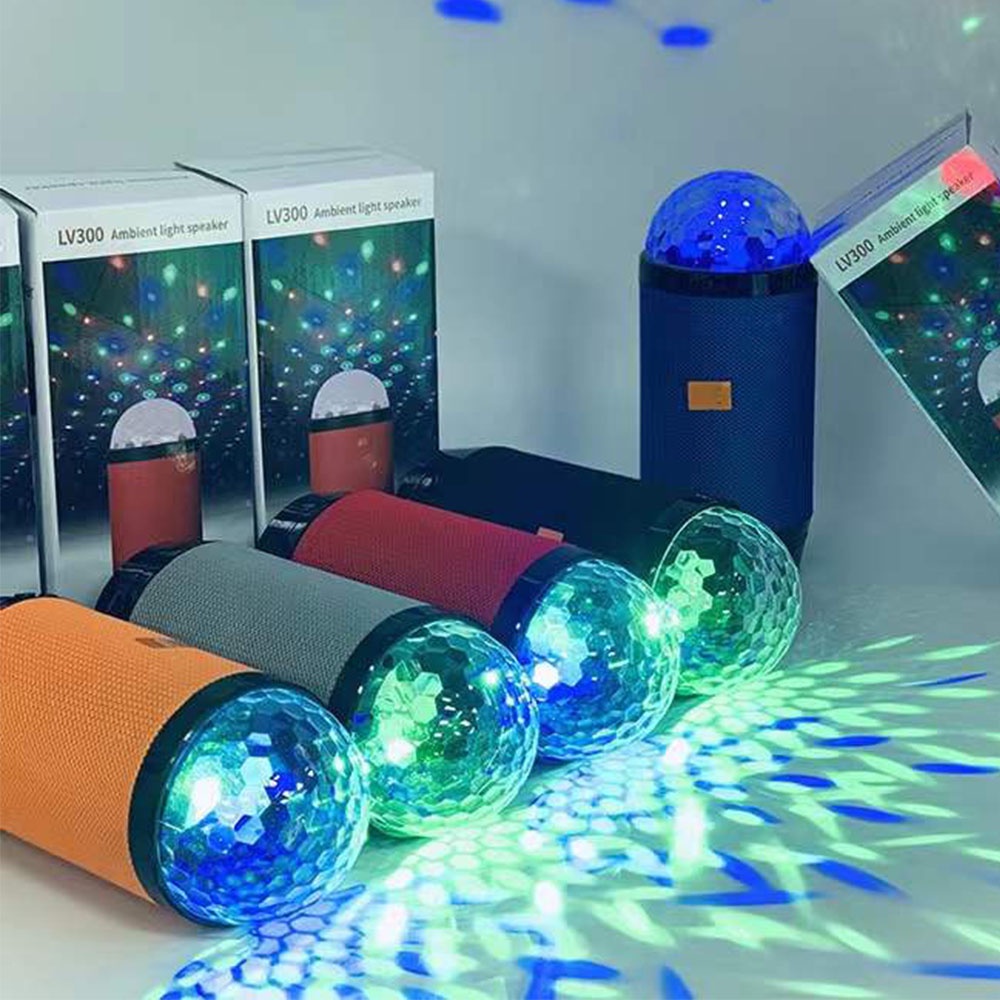 Loa Bluetooth Mini LV300 Đèn Led, Loa Nghe Nhạc Không Dây Ám Thanh Sống Động