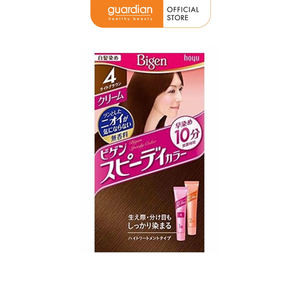 Kem nhuộm tóc Bigen Speedy Color Cream 4 màu nâu caramen 80G