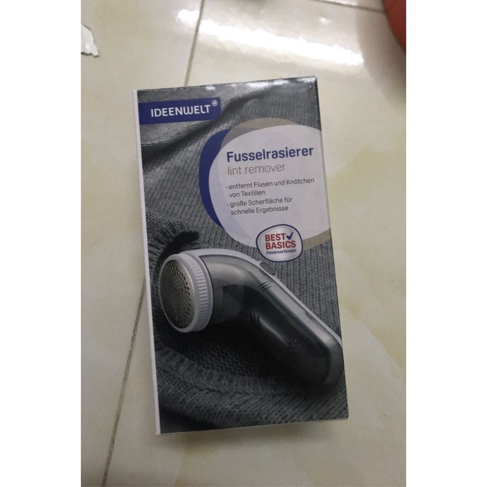 Máy cắt lông xù trên quần áo Ideen Welt hàng Đức chạy pin nhỏ gọn